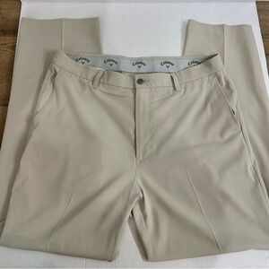 Callaway Men’s Golf Pants Khaki Beige Stretch Performance 36x32